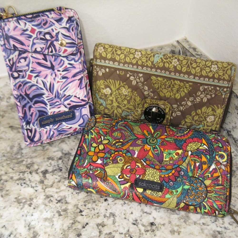 3 Women's Wallets/Wristlets